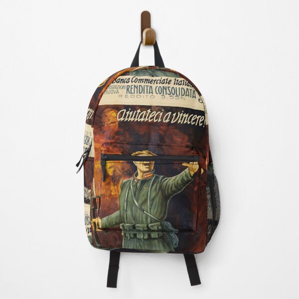 Item preview, Vintage Italian WWI Propaganda Poster | Soldier Art Print | Fiery Colors & Nationalism | Support the War Effort | History designed and sold by artofuniverse.