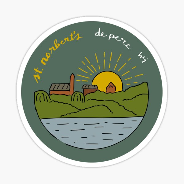 St Norbert College from across the river Sticker