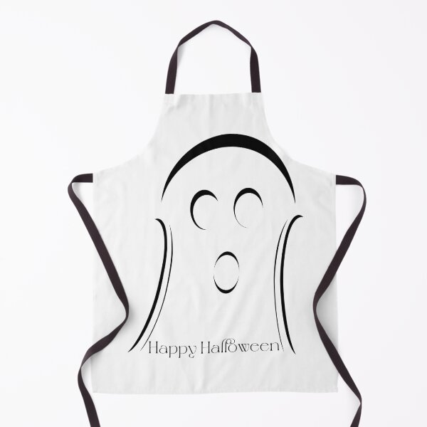 Item preview, Cute Ghost with Happy Halloween Message (Black) designed and sold by Risa-C.
