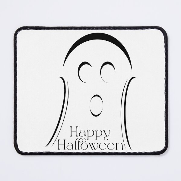 Item preview, Cute Ghost with Large Happy Halloween Message (Black) designed and sold by Risa-C.