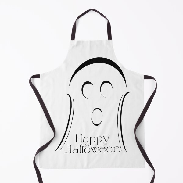 Item preview, Cute Ghost with Large Happy Halloween Message (Black) designed and sold by Risa-C.