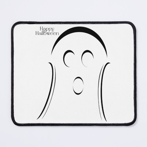 Item preview, Cute Ghost with Small Happy Halloween Message (Black) designed and sold by Risa-C.