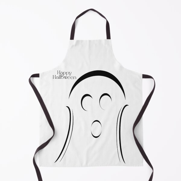 Item preview, Cute Ghost with Small Happy Halloween Message (Black) designed and sold by Risa-C.