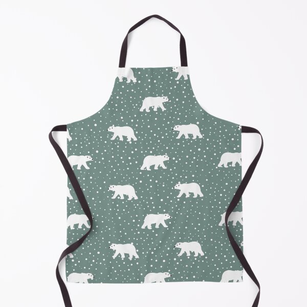 Item preview, Festive Polar Bear Pattern on Snowy Background designed and sold by aimeeandkate.