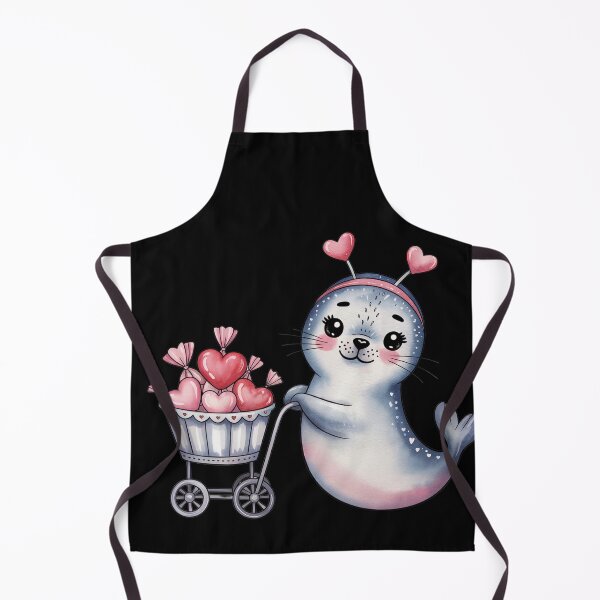 Item preview, Cute Seal with Heart Cartoons designed and sold by jkrphoto.