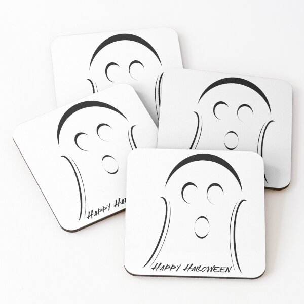 Item preview, Cute Ghost with Spooky Happy Halloween Message (Black) designed and sold by Risa-C.