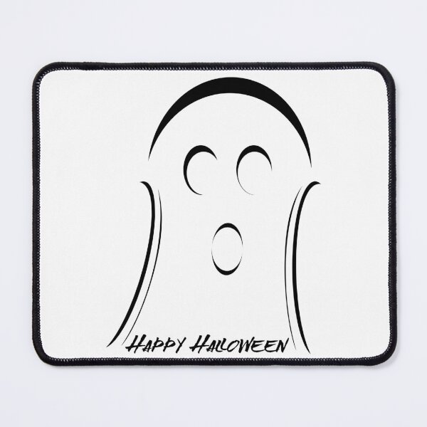 Item preview, Cute Ghost with Spooky Happy Halloween Message (Black) designed and sold by Risa-C.