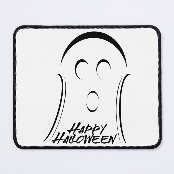Item preview, Cute Ghost with Large, Spooky Happy Halloween Message (Black) designed and sold by Risa-C.