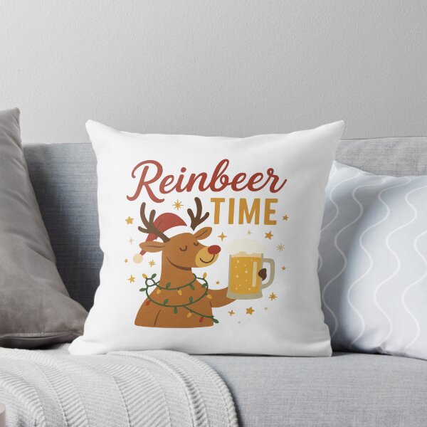 Item preview, Reinbeer Time Christmas Shirt – Funny Reindeer Beer Design – Holiday Drinking Tee – Funny Xmas Gift for Men & Friends designed and sold by PrintedWithSoul.