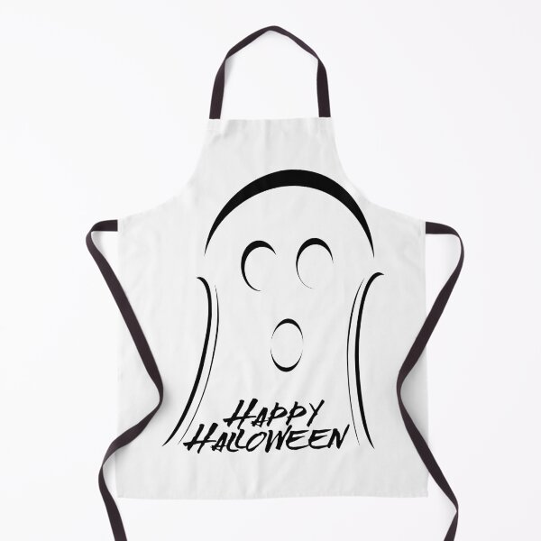 Item preview, Cute Ghost with Large, Spooky Happy Halloween Message (Black) designed and sold by Risa-C.