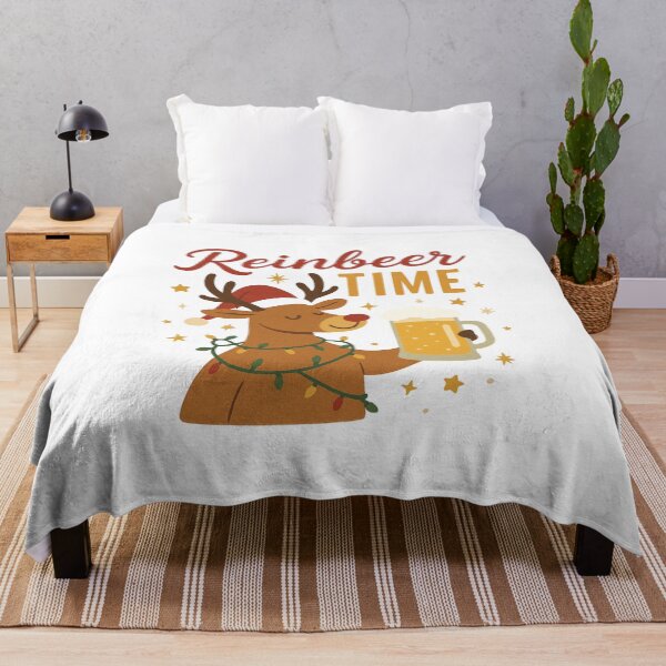 Item preview, Reinbeer Time Christmas Shirt – Funny Reindeer Beer Design – Holiday Drinking Tee – Funny Xmas Gift for Men & Friends designed and sold by PrintedWithSoul.