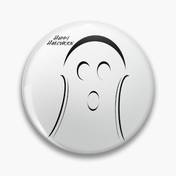 Item preview, Cute Ghost with Small, Spooky Happy Halloween Message (Black) designed and sold by Risa-C.
