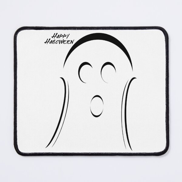 Item preview, Cute Ghost with Small, Spooky Happy Halloween Message (Black) designed and sold by Risa-C.