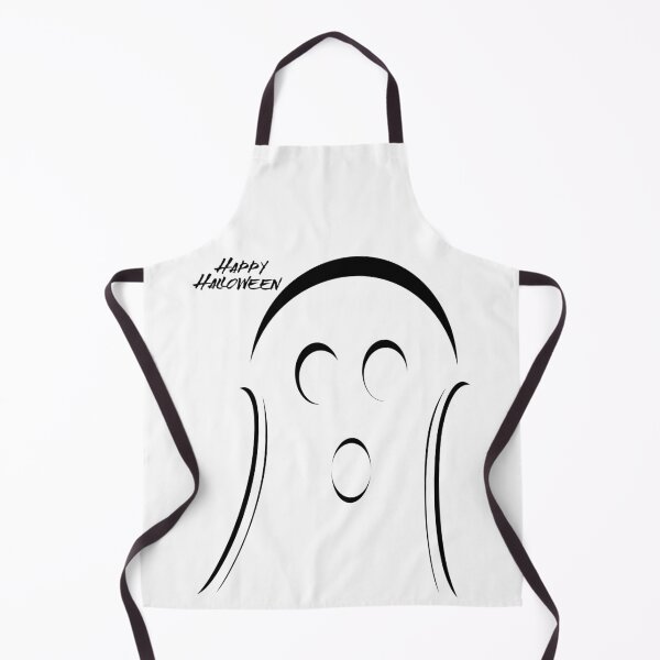 Item preview, Cute Ghost with Small, Spooky Happy Halloween Message (Black) designed and sold by Risa-C.