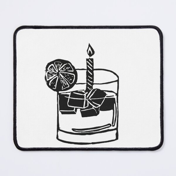 Item preview, "Birthday Drink" Linocut Print designed and sold by samsprintsandpatches.