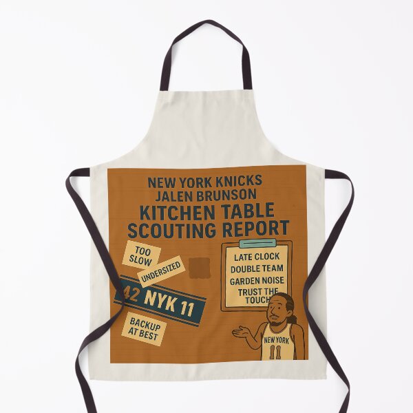 Item preview, Jalen Brunson Kitchen Table Scouting Report Knicks Art designed and sold by POD DYNASTY.