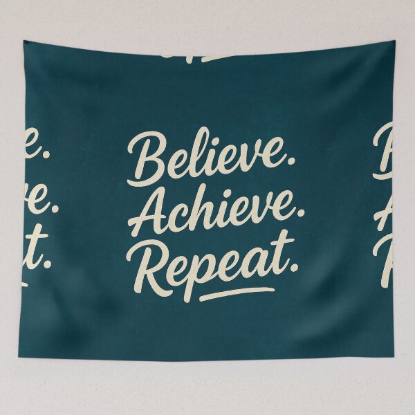 Item preview, Believe Achieve Repeat – Motivational New Year Quote designed and sold by Sadia  Jannat.