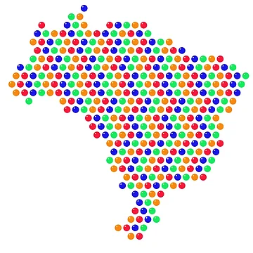Artwork thumbnail, Multicolored Rhinestone Brazil by TheIconSmith
