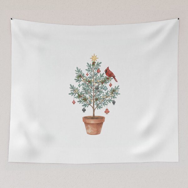 Item preview, Rue Herb of Protection Christmas Watercolor Art designed and sold by Ateliê dos Naipes .