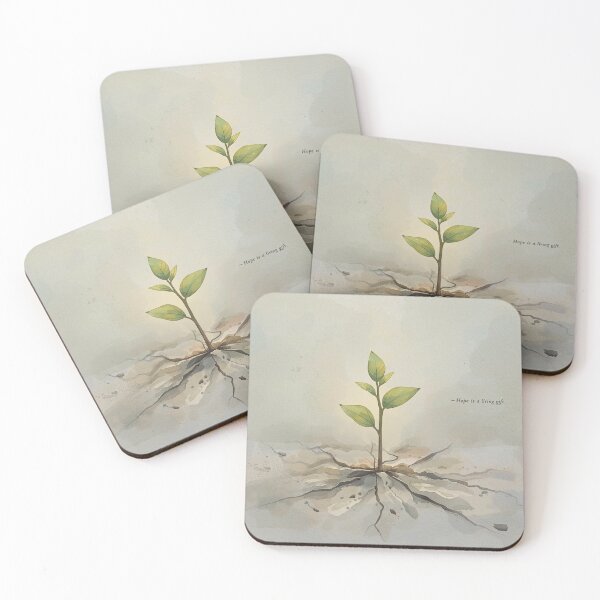 Item preview, Hope is a Living Gift Seedling Plant - Watercolor Growth Inspirational Wall Art Print designed and sold by Darcy'sArtfortheHeart.