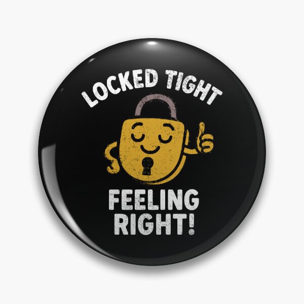 Item preview, Locked Tight Feeling Right – Funny Male Chastity Padlock Cartoon designed and sold by Louise Bastard.