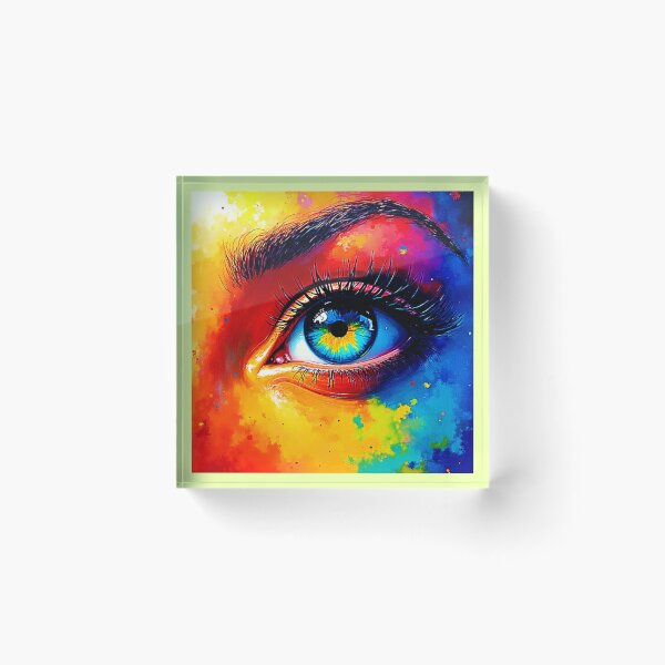 Item preview, Vibrant Soul Colorful Eye Painting  designed and sold by Health And Fitness Posts e-Store.