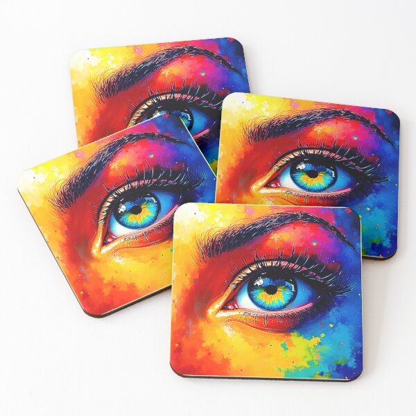 Item preview, Vibrant Soul Colorful Eye Painting  designed and sold by Health And Fitness Posts e-Store.