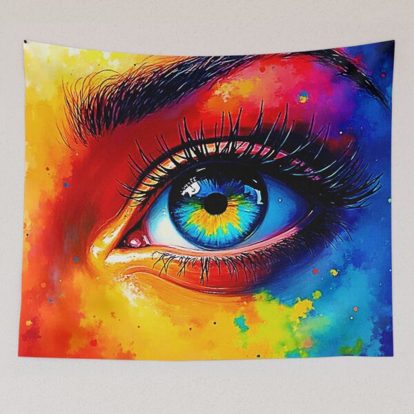 Item preview, Vibrant Soul Colorful Eye Painting  designed and sold by Health And Fitness Posts e-Store.