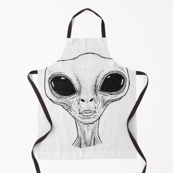 Item preview, Black and White Alien Head Illustration designed and sold by wbhny.