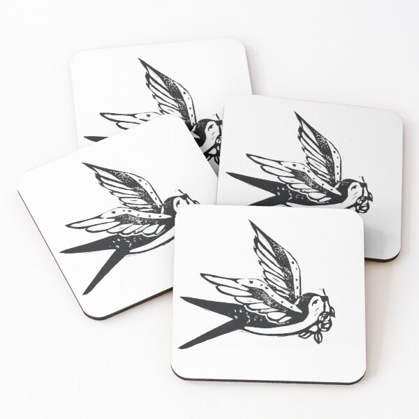 Item preview, "American Traditional Bird" Linocut Print designed and sold by samsprintsandpatches.
