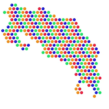 Artwork thumbnail, Multicolored Rhinestone Costa Rica by TheIconSmith