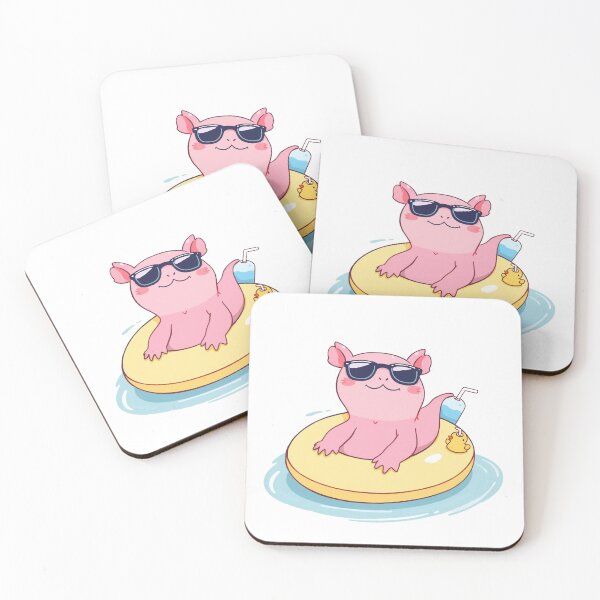 Item preview, Lazy Axolotl Floating on a Pool Floatie designed and sold by UAcomix.
