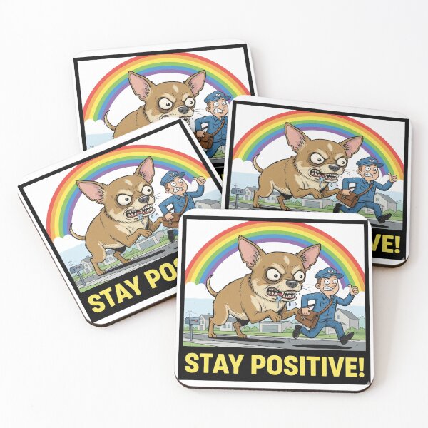 Item preview, Stay Positive Postman Running From Dog designed and sold by Bogologo.