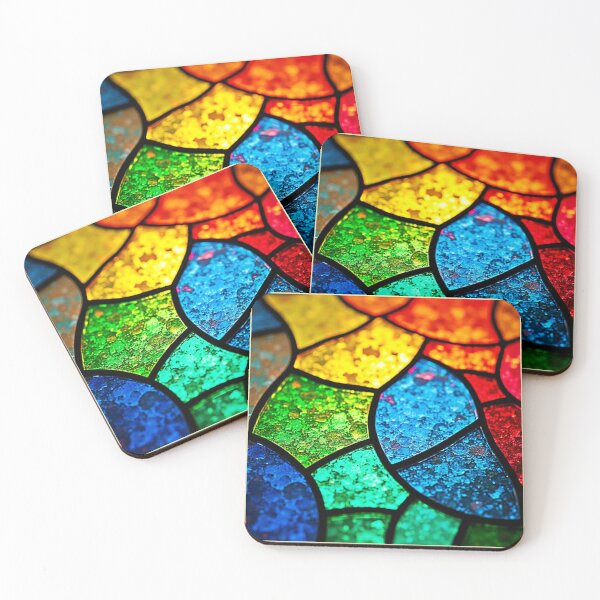 Item preview, Vibrant Jewel Toned Stained Glass Texture Art designed and sold by Health And Fitness Posts e-Store.