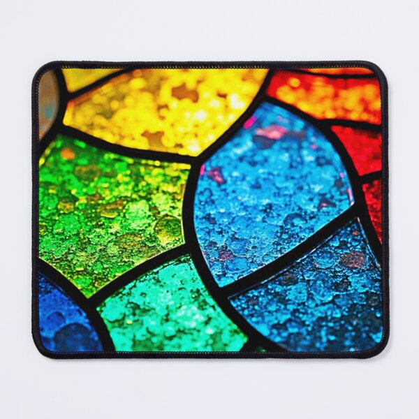 Item preview, Vibrant Jewel Toned Stained Glass Texture Art designed and sold by Health And Fitness Posts e-Store.