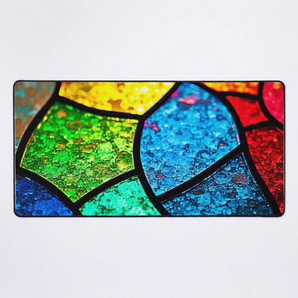 Item preview, Vibrant Jewel Toned Stained Glass Texture Art designed and sold by Health And Fitness Posts e-Store.