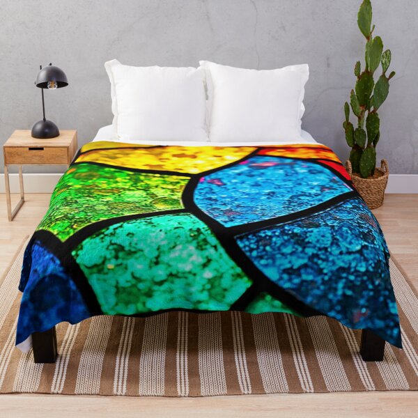 Item preview, Vibrant Jewel Toned Stained Glass Texture Art designed and sold by Health And Fitness Posts e-Store.
