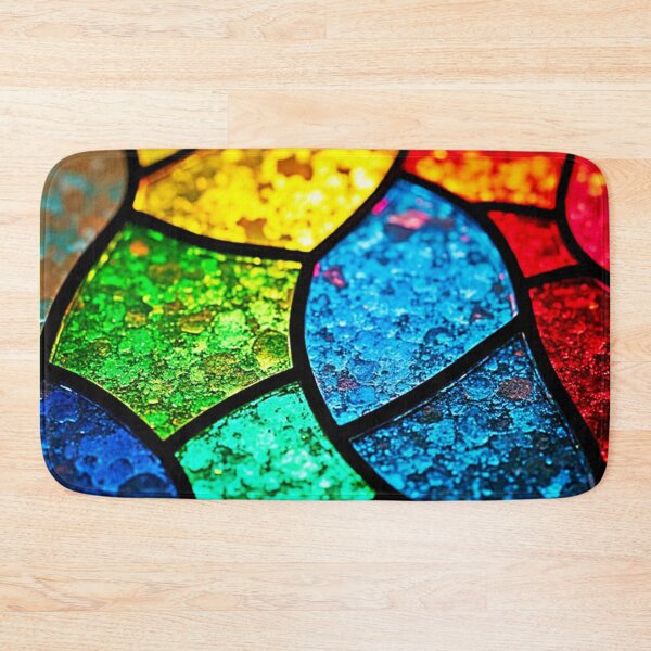 Item preview, Vibrant Jewel Toned Stained Glass Texture Art designed and sold by Health And Fitness Posts e-Store.