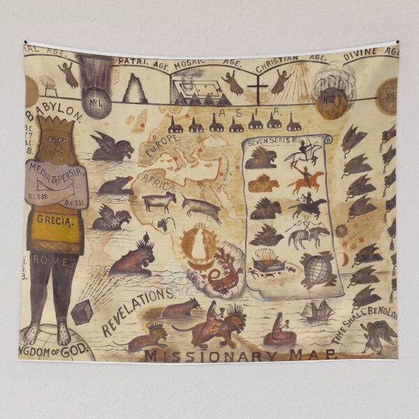 Artikelvorschau, Missionskarten-Druck aus dem späten 19. Jahrhundert – Historische Kartengrafik für Reisedekoration und als Geschenk entworfen und verkauft von CulturalCurios.