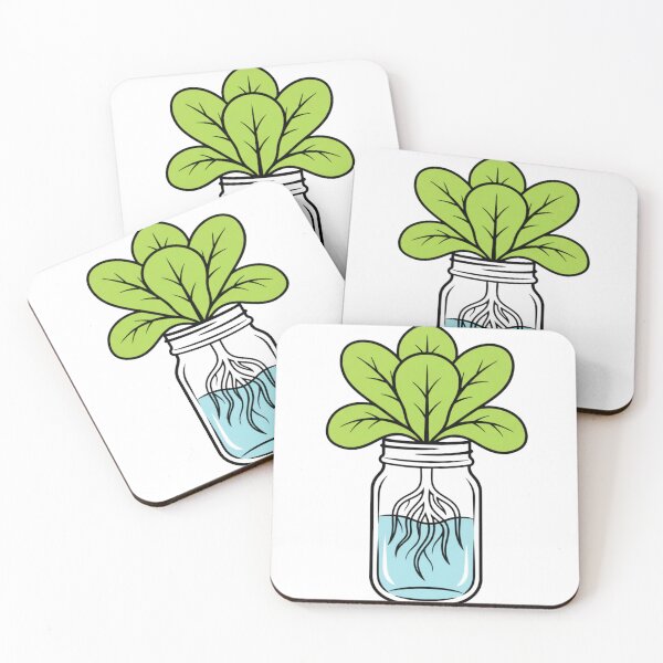 Item preview, Kratky Hydroponics Lettuce Jar Sticker & T-Shirt | Minimalist Hydro Garden Vector Art | No Pump, No Fuss Grower Gift designed and sold by kinany00.