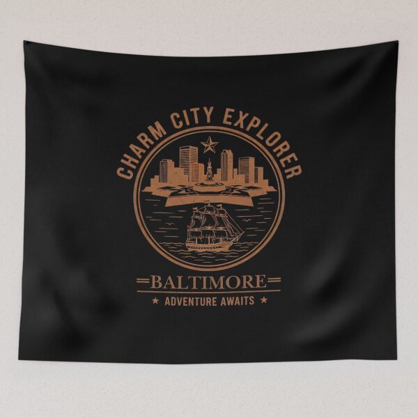 Item preview, Charm City Explorer Baltimore– Vintage Adventure Awaits Travel Tee for Maryland Lovers designed and sold by justyna-s28.