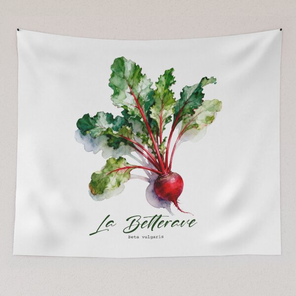 Item preview, La Betterave (Beetroot) – French Botanical Watercolor Art for Gardeners & Francophiles designed and sold by FrancophileFun.