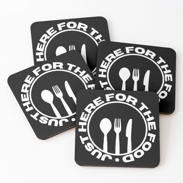 Item preview, Just Here for the Food – Funny Foodie Quote Design designed and sold by Compusmurf Design.