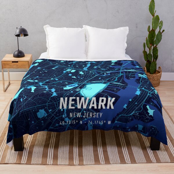Item preview, Newark Midnight City Map designed and sold by HomeLivingCo.