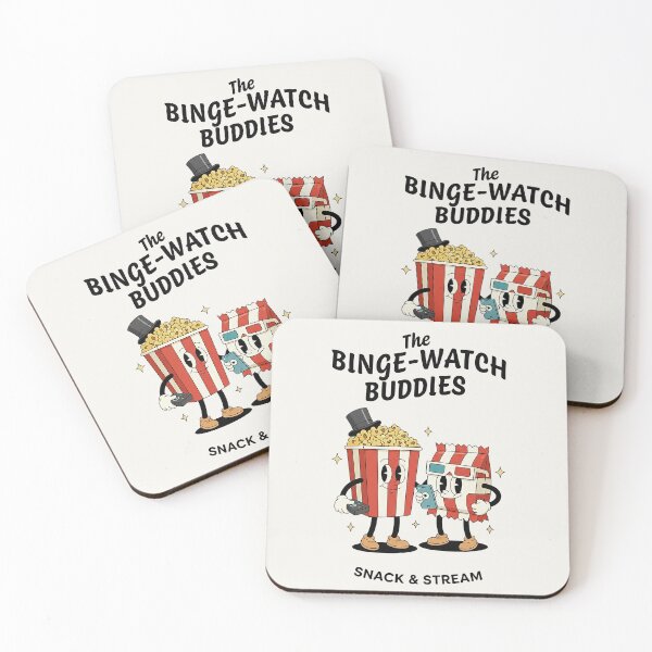 Item preview, Binge-Watch Buddies Retro Popcorn Snack & Stream designed and sold by HoopeStylee.