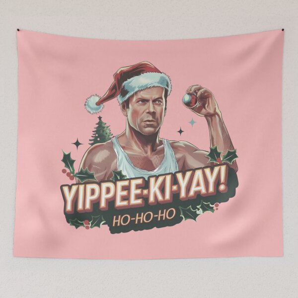 Item preview, Yippee-Ki-Yay Ho-Ho-Ho Die Hard Santa Christmas Scene Design designed and sold by MakersFolly.