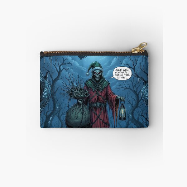 Item preview, Dark Christmas Reaper - Nice List? All Going to Hell - Goth Holiday Humor. designed and sold by jheinart.