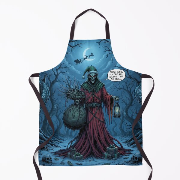 Item preview, Dark Christmas Reaper - Nice List? All Going to Hell - Goth Holiday Humor. designed and sold by jheinart.