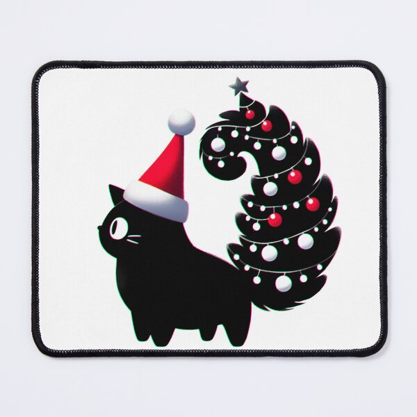 Item preview, Black cat with Christmas tail designed and sold by loveiscosmic.