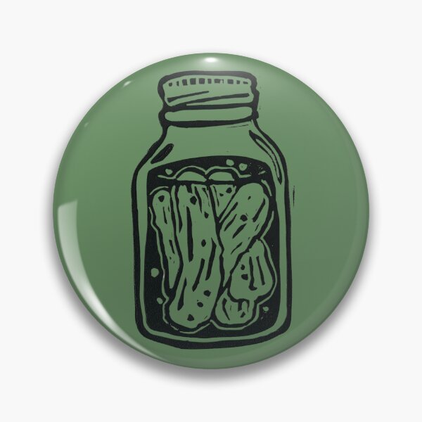 Item preview, "Pickle Jar" Linocut Print designed and sold by samsprintsandpatches.